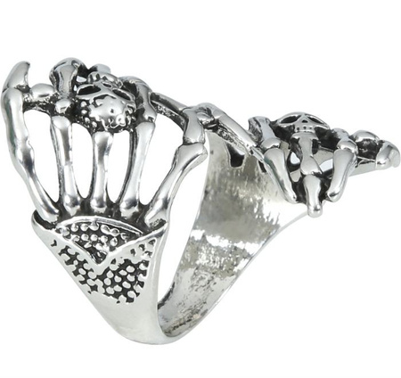 PIERŚCIEŃ DŁONIE KOŚCIOTRUPA HALLOWEEN