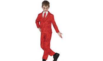 STRÓJ CHŁOPIĘCY CZERWONY GARNITUR KLAUN