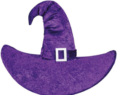KAPELUSZ CZAROWNICY DUŻY FIOLETOWY
