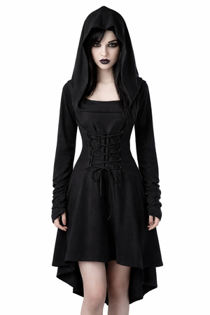 STRÓJ DAMSKI GOTYCKI CZARNY
