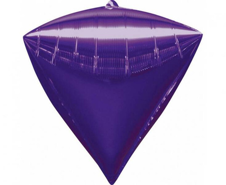 Balon foliowy G20 Diament, fioletowy, 38x43 cm KK