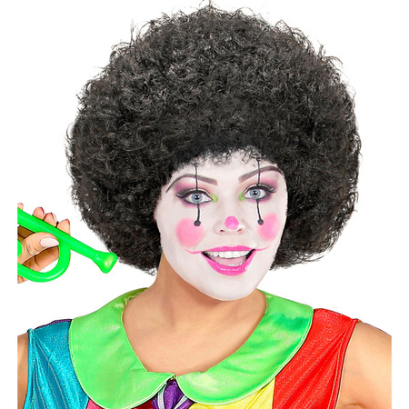 PERUKA KLAUNA CZARNA