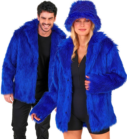 STRÓJ KURTKA FUTERKO NIEBIESKIE