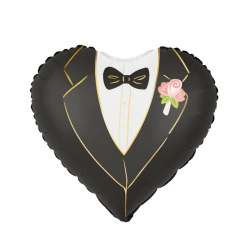 BALON FOLIOWY SERCE PAN MŁODY 18 CALI 45 CM