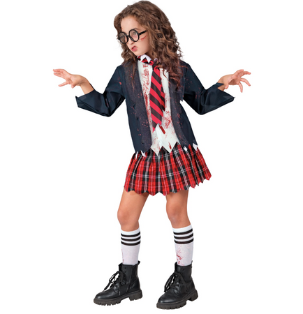 STRÓJ STUDENTKA ZOMBIE DLA DZIEWCZYNEK