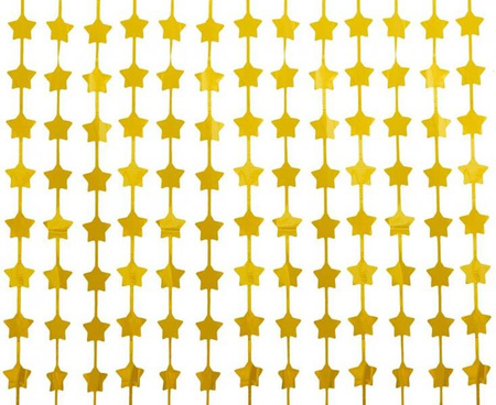 KURTYNA GWIAZDKI MATOWA ZŁOTA 100 X 200 CM