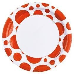 TALERZYKI POMARAŃCZOWE KROPKI 23 CM