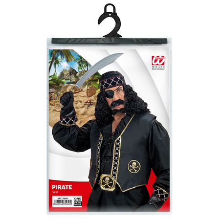 KAMIZELKA PIRACKA CZARNO ZŁOTA