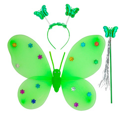 ZESTAW MOTYLKA 3 ELEMENTY ZIELONY