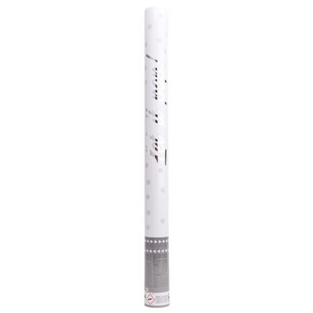 TUBA Z KONFETTI 60 CM BIAŁE