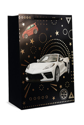 TORBA PREZENTOWA BIAŁY SAMOCHÓD 30X42X20 CM