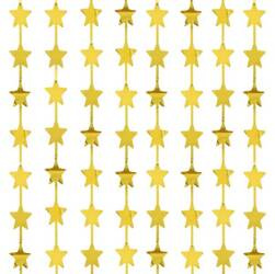 KURTYNA IMPREZOWA GWIAZDKI ZŁOTA 100x200 CM