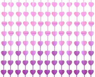 KURTYNA SERCA FIOLETOWA 100X200 CM