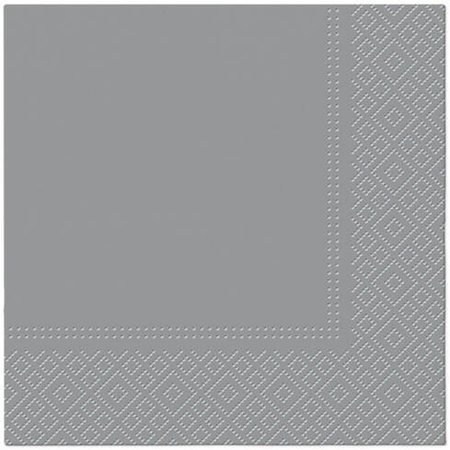 SERWETKI SZARE GŁADKIE 33X33 CM 20 SZT