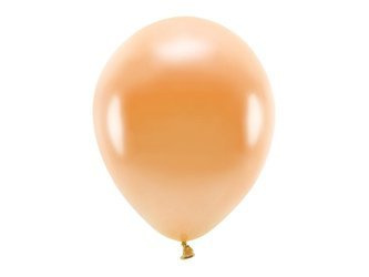 BALONY ECO 30 CM METALIZOWANE POMARAŃCZOWE 10 SZT