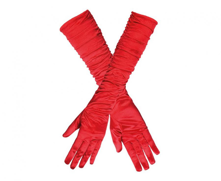 Rękawiczki do łokcia Hollywood, czerwone retro lata 20