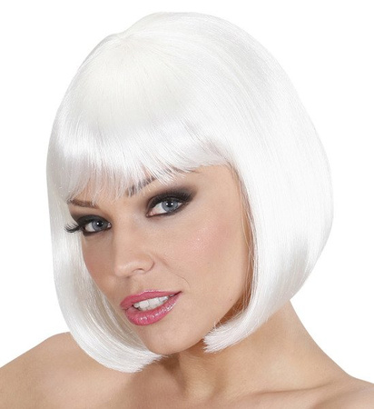 PERUKA FILMOWA BIAŁA BOB