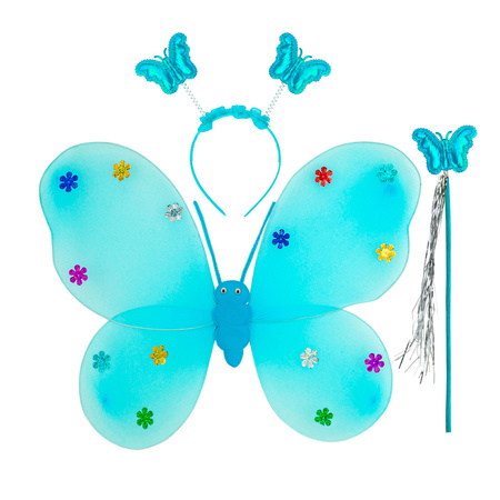 ZESTAW MOTYLKA 3 ELEMENTY NIEBIESKI