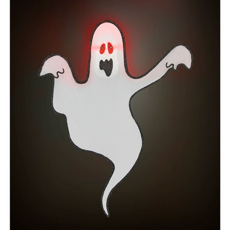 Dekoracja brokatowy Duch Halloween ozdoba Led