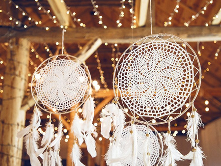 ŁAPACZ SNÓW PIÓRKA BIAŁY