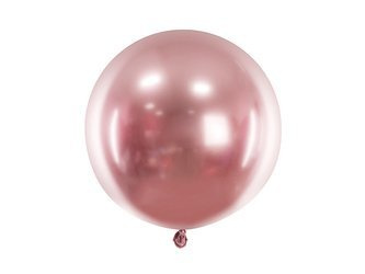 BALON OKRĄGŁY GLOSSY 60cm, RÓŻOWE ZŁOTO