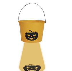 WIADERKO NA CUKIERKI 15 CM Z LEDEM NA DOLE HALLOWEEN