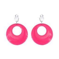 KOLCZYKI KLIPSY RÓŻOWE DISCO