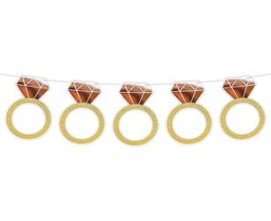 GIRLANDA PAPIEROWA PIERŚCIONEK 160 CM