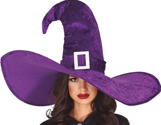 KAPELUSZ CZAROWNICY DUŻY FIOLETOWY