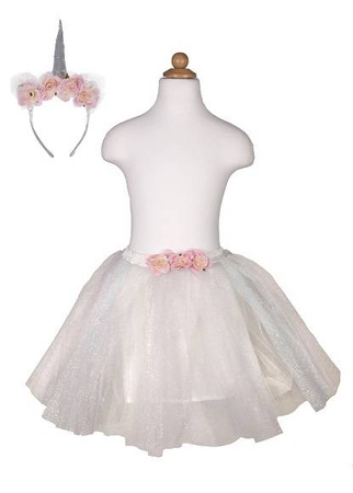 ZESTAW JEDNOROŻEC BIAŁY TUTU+OPASKA