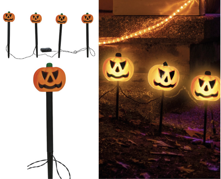 4 DYNIE LATARNIE Z OŚWIETLENIEM DO OGRODU 33 CM