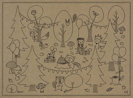 Kolorowanka Woodland (1 karton / 40 op.) (1 op. / 6 szt.)