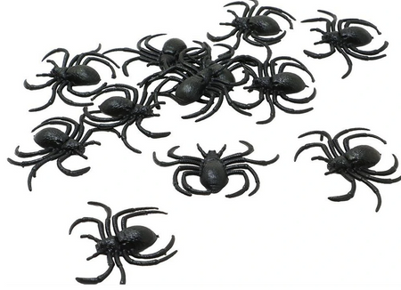 PAJĄKI 12 SZT HALLOWEEN CZARNE