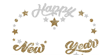 SAMOPRZYLEPNA BIŻUTERIA NA TWARZ HAPPY NEW YEAR