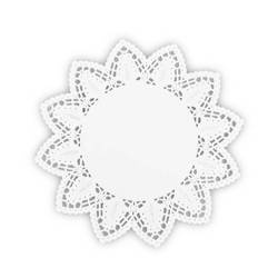 SERWETKI DEKORACYJNE AŻUROWE  24 CM 12 SZT.