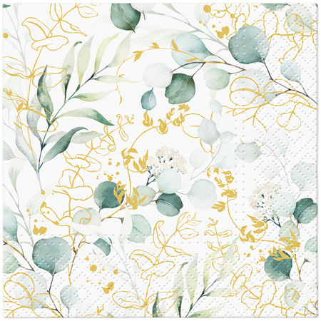 SERWETKI PAPIEROWE KOMUNIA EUKALIPTUS 25X25 CM 20 SZT