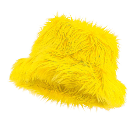 CZAPKA PLUSZOWA ŻÓŁTA