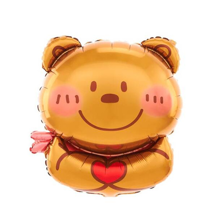 BALON FOLIOWY MIŚ Z SERDUSZKIEM 58x75cm