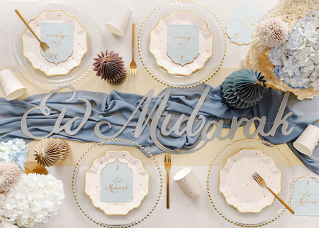 TALERZYKI PAPIEROWE GWIAZDKI 21 CM 6 SZT