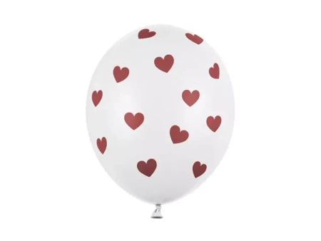 BALONY 30cm, CZERWONE SERCA 50 szt.