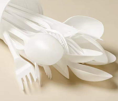 ŁYŻECZKI PLASTIKOWE WIELORAZOWE BIAŁE 10 SZT 