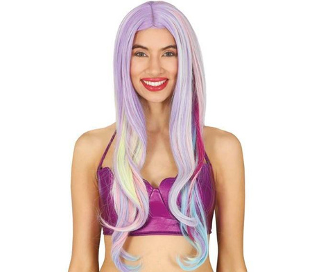 PERUKA DAMSKA WIELOKOLOROWA