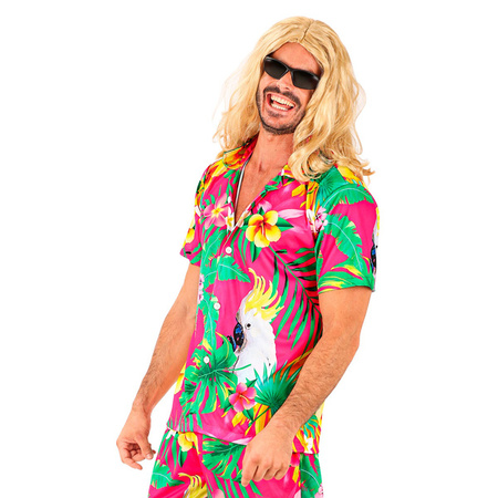 KOSZULA MĘSKA HAWAJE RÓŻOWA