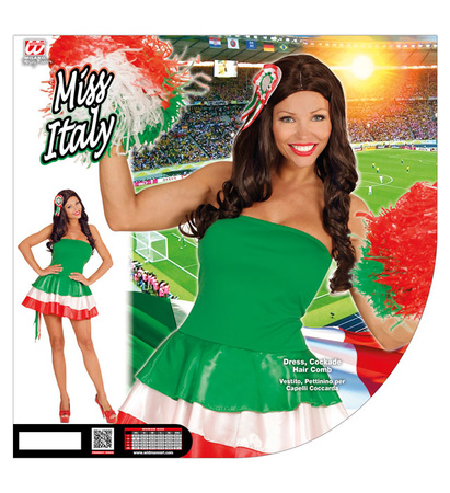 "MISS ITALY" (dress, cockade hair comb)