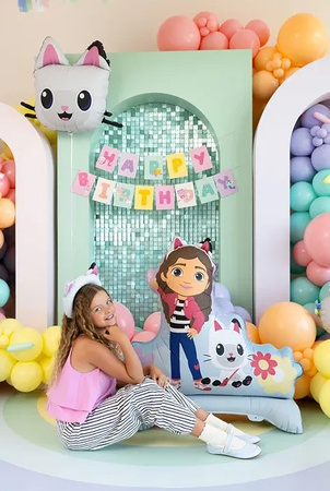 BALON STOJĄCY FOLIOWY KOCI DOMEK GABI 92 X 90 CM 