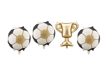 BALONY FOLIOWE PUCHAR Z PIŁKAMI 33 X 33 CM FOOTBALL