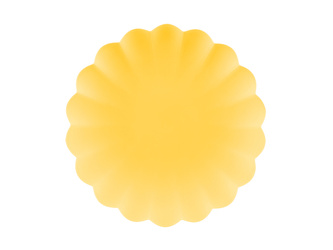 TALERZYKI PLASTIKOWE FALBANKA 22 X 22 CM ŻÓŁTY 4 SZT