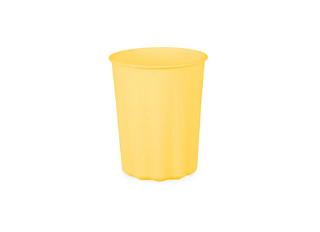 KUBECZKI PLASTIKOWE FALBANKA 220 ML ŻÓŁTY 4 SZT