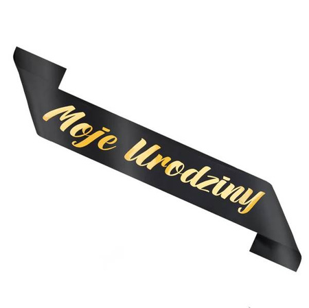 SZARFA MOJE URODZINY CZARNA