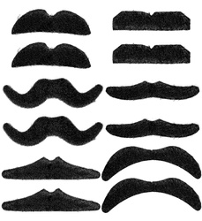 ZESTAW WĄSY CZARNE 12 SZT.
